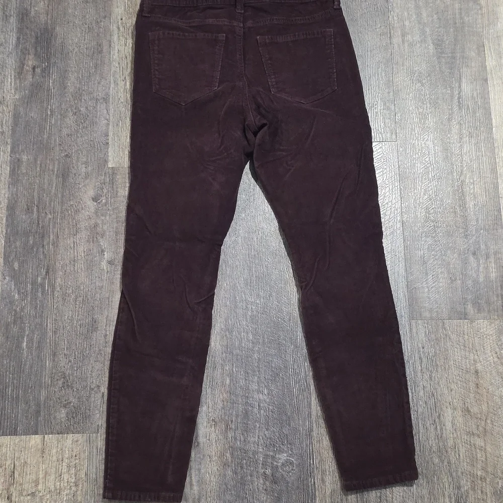 Old Navy Corduroy Women's Size 8 Rockstar Super Skinny Mid Rise Pants Burgundy - Picture 7 of 9